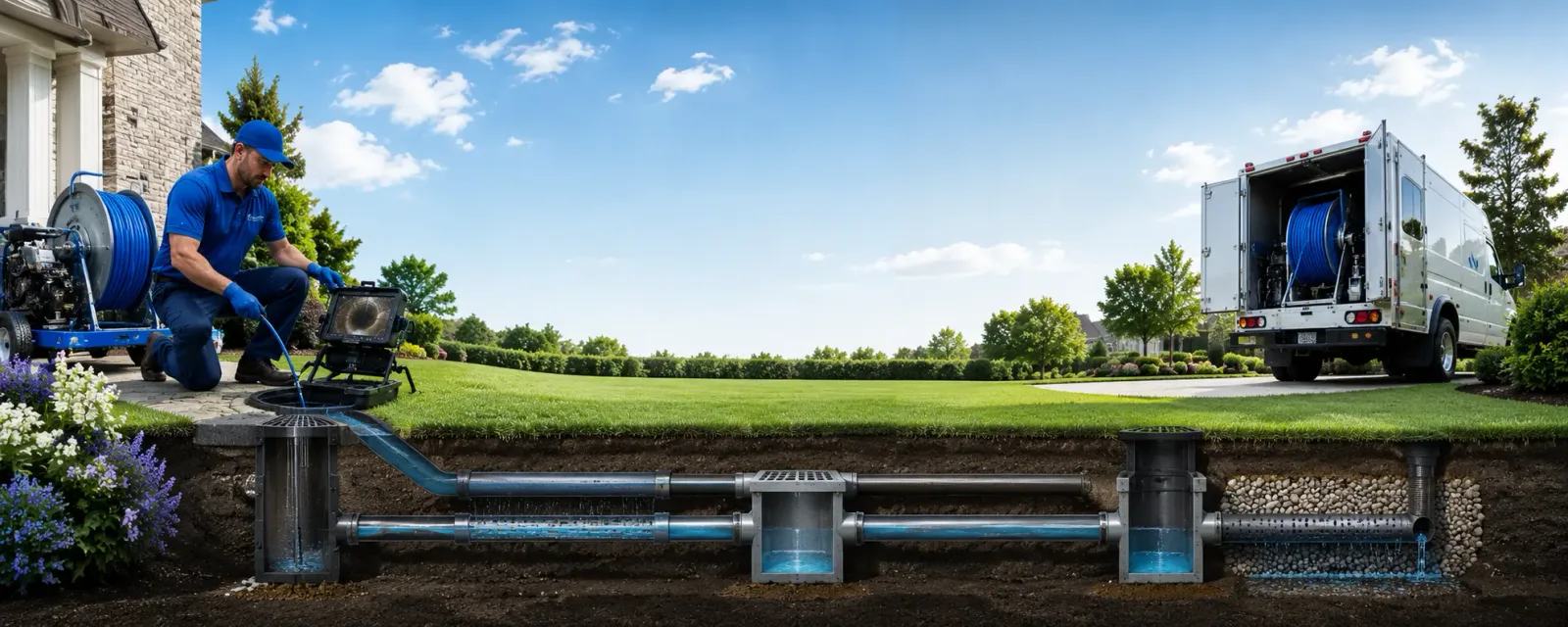 Outdoor drain cleaning information for Hundred, WV